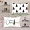 Black and White Christmas Tree Lumbar Pillow Covers 12x20 Set of 2, 12 x 20 Black Neutral Christmas Decor Lumbar Pillow Covers, Xmas Winter Holiday Throw Pillows for Sofa Couch Bed